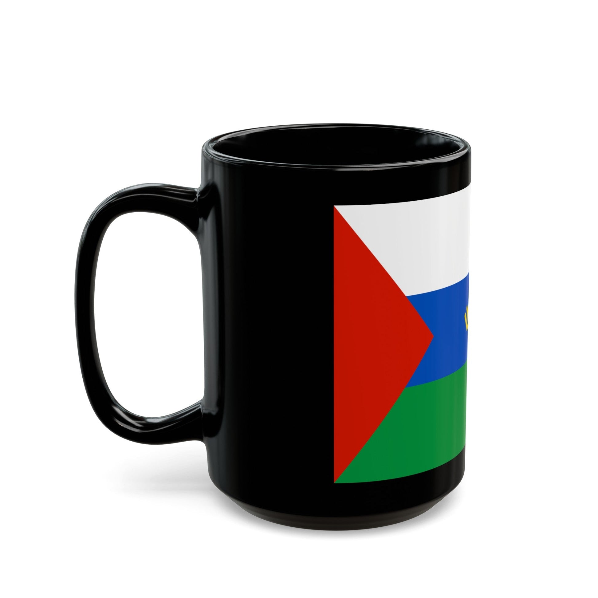 Flag of Tyumen Oblast Russia - Black Coffee Mug-The Sticker Space