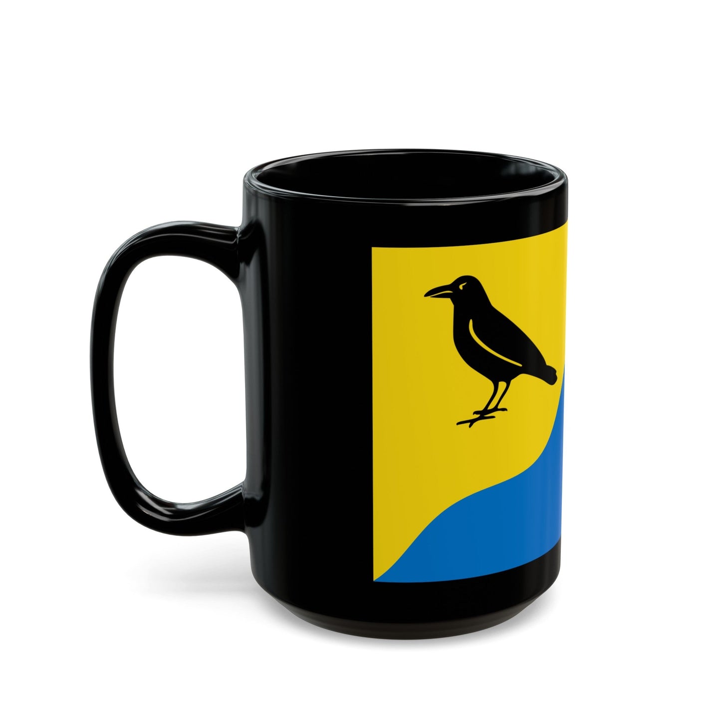 Flag of Tywyn Wales UK - Black Coffee Mug-The Sticker Space