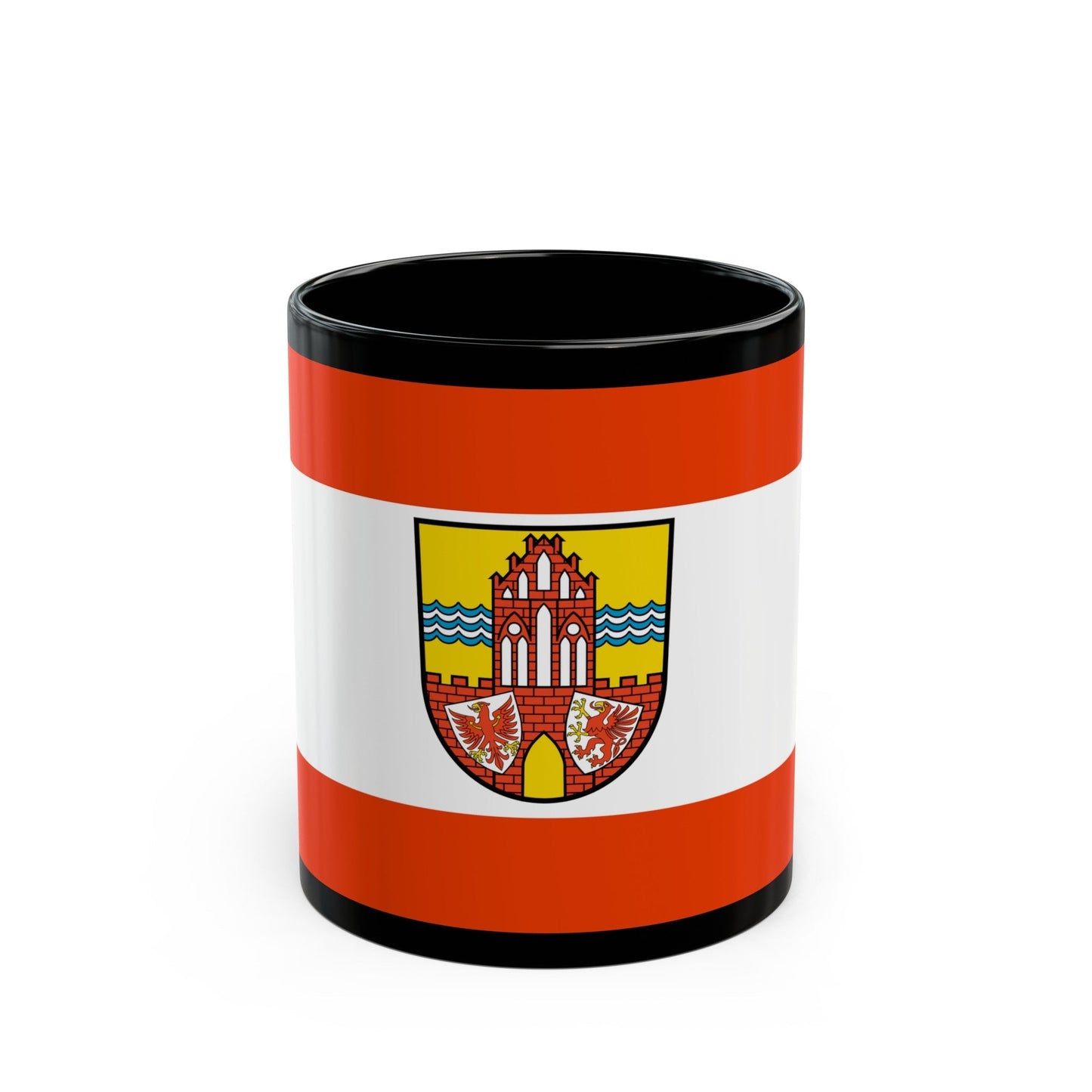 Flag of Uckermark Germany - Black Coffee Mug-11oz-The Sticker Space