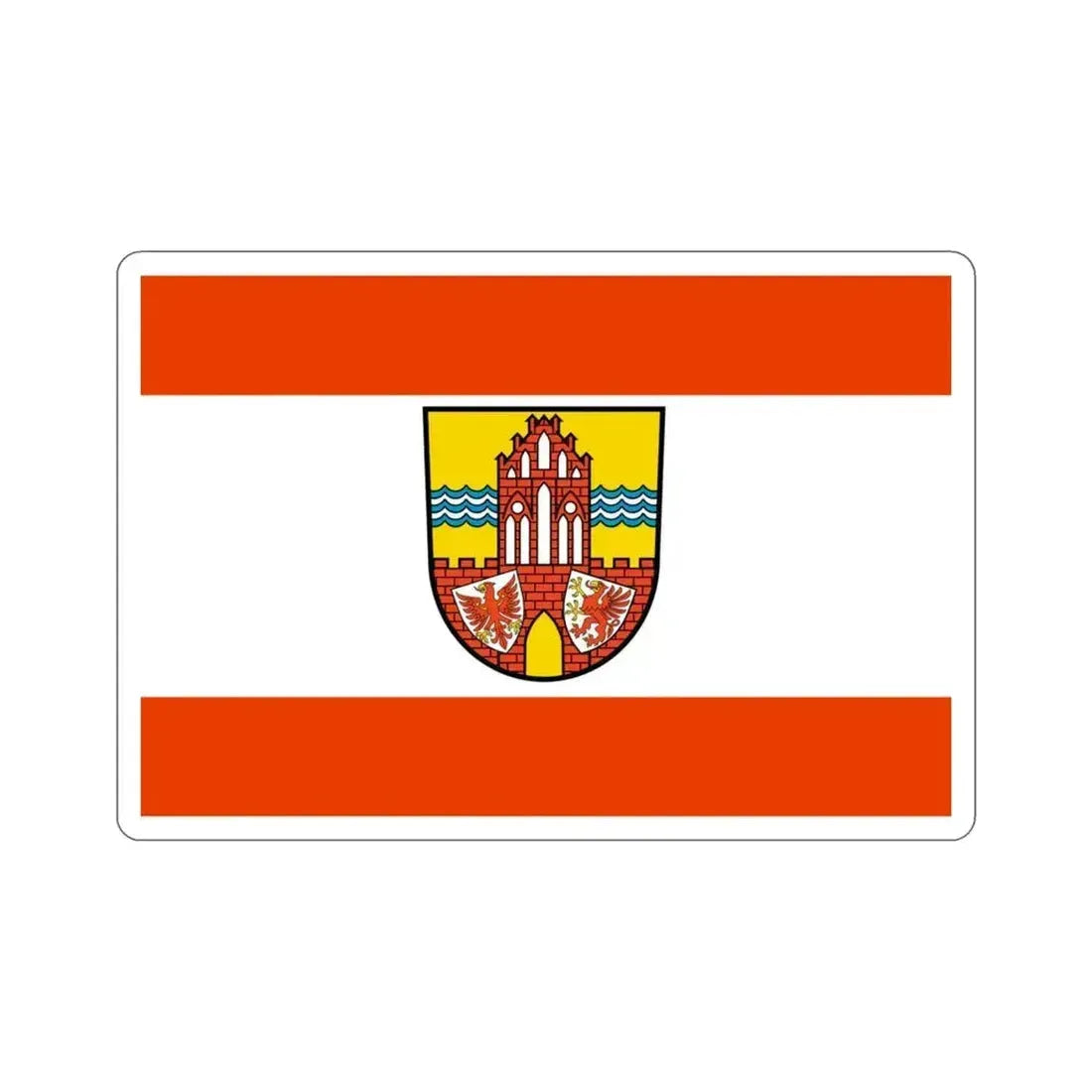 Flag of Uckermark Germany STICKER Vinyl Die-Cut Decal 3 Inch - The Sticker Space