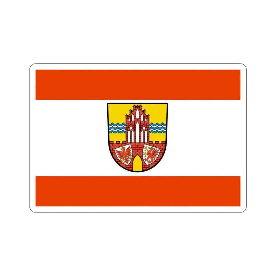 Flag of Uckermark Germany STICKER Vinyl Die-Cut Decal 3 Inch - The Sticker Space