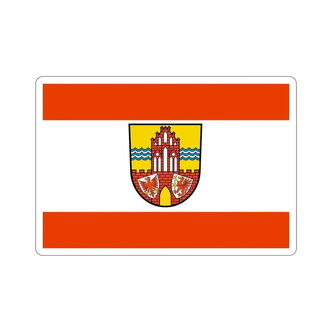 Flag of Uckermark Germany STICKER Vinyl Die-Cut Decal 4 Inch - The Sticker Space