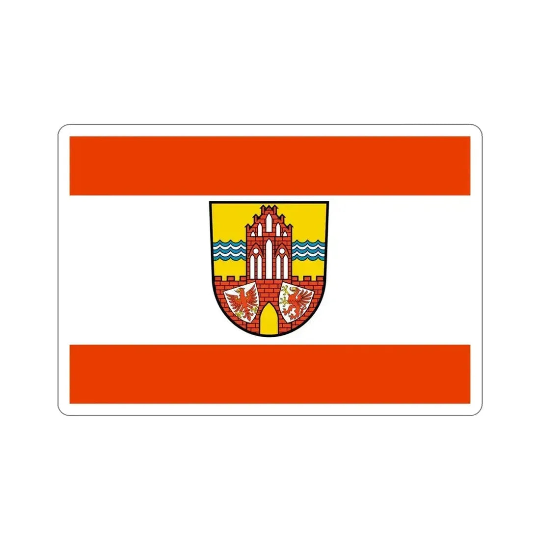 Flag of Uckermark Germany STICKER Vinyl Die-Cut Decal 5 Inch - The Sticker Space