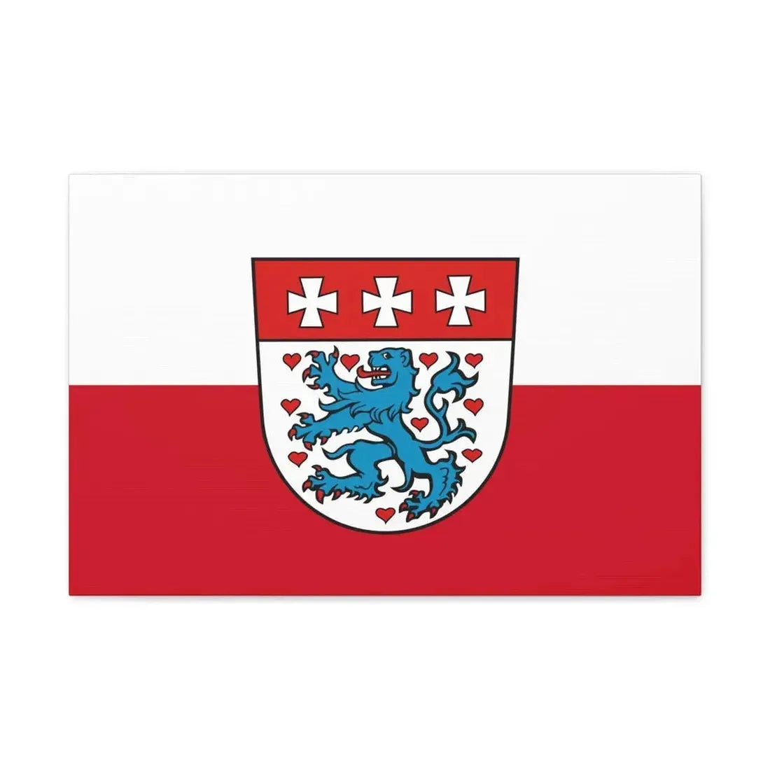 Flag of Uelzen Germany - Canvas Wall Art 24″ x 16″ 1.25" - The Sticker Space