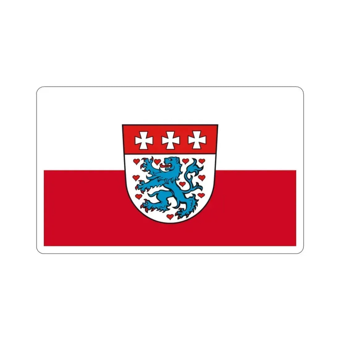 Flag of Uelzen Germany STICKER Vinyl Die-Cut Decal 2 Inch - The Sticker Space