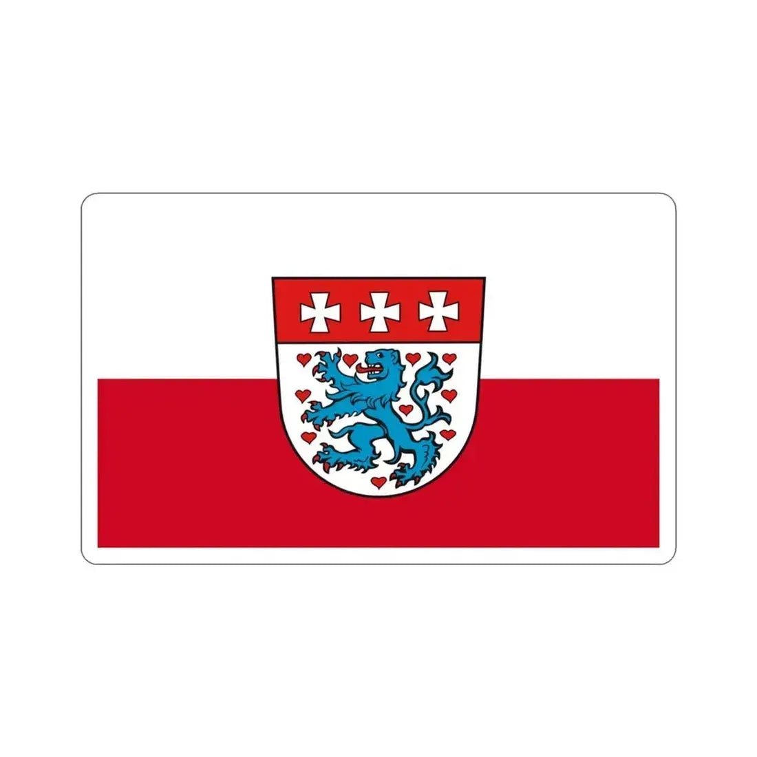 Flag of Uelzen Germany STICKER Vinyl Die-Cut Decal 3 Inch - The Sticker Space