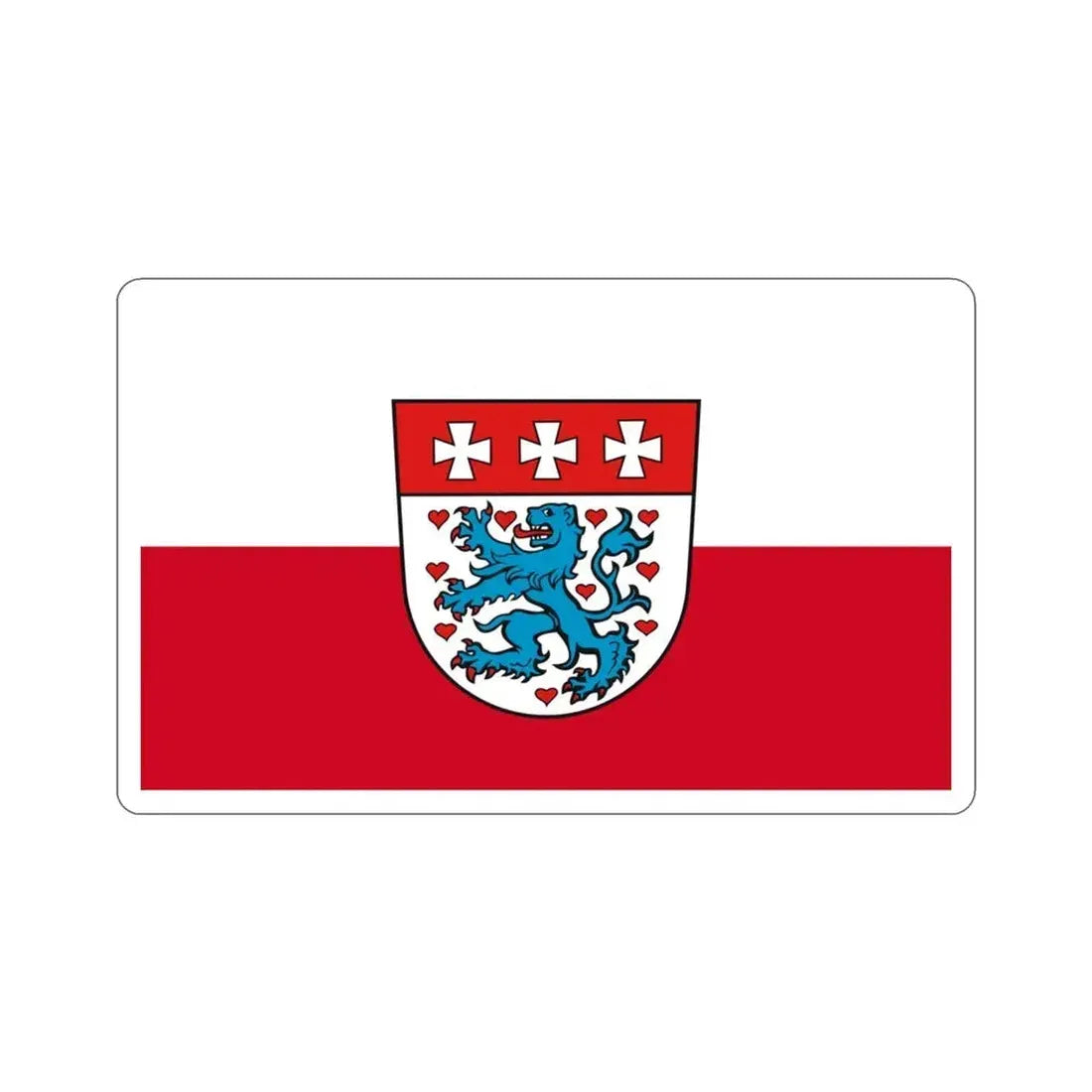 Flag of Uelzen Germany STICKER Vinyl Die-Cut Decal 3 Inch - The Sticker Space