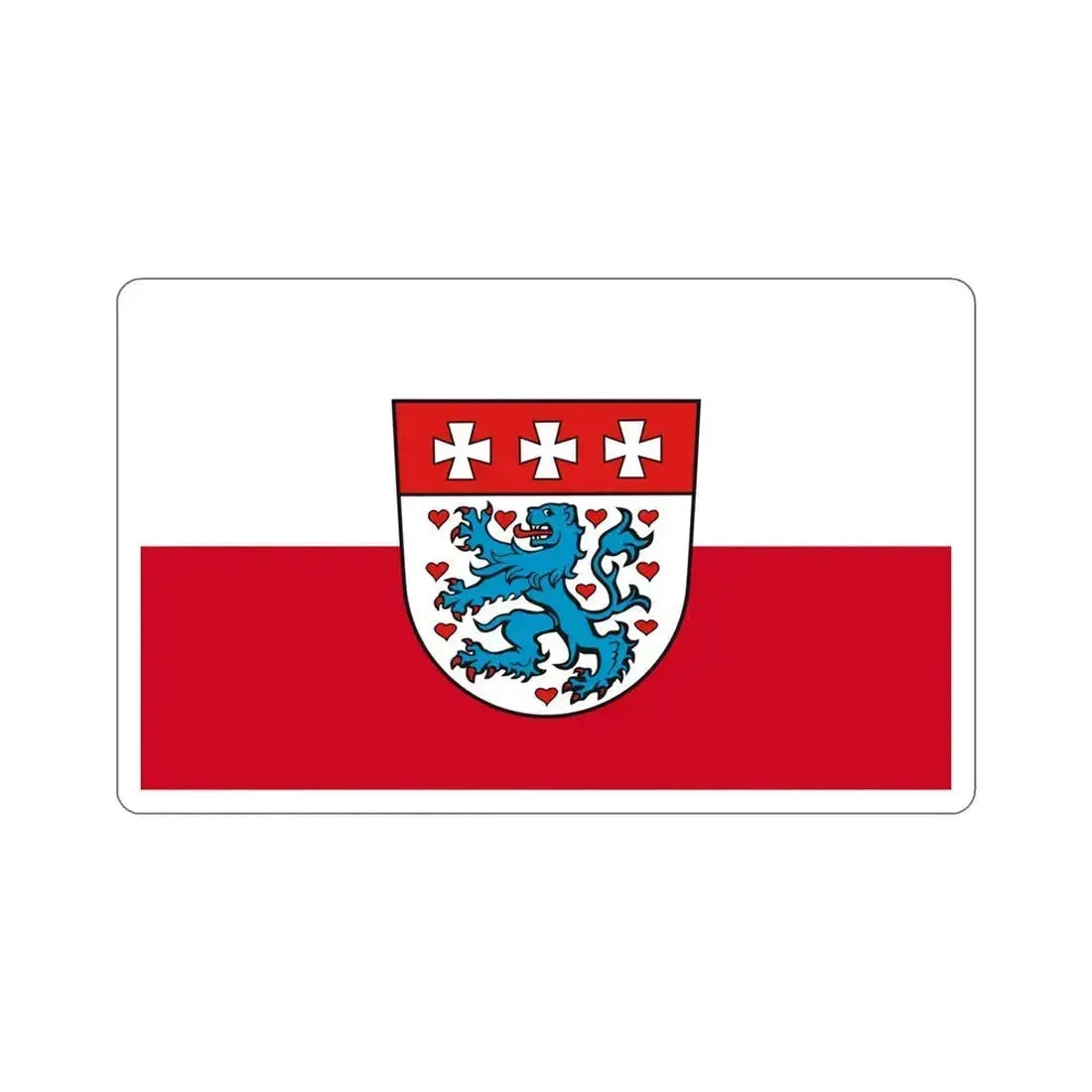 Flag of Uelzen Germany STICKER Vinyl Die-Cut Decal 5 Inch - The Sticker Space