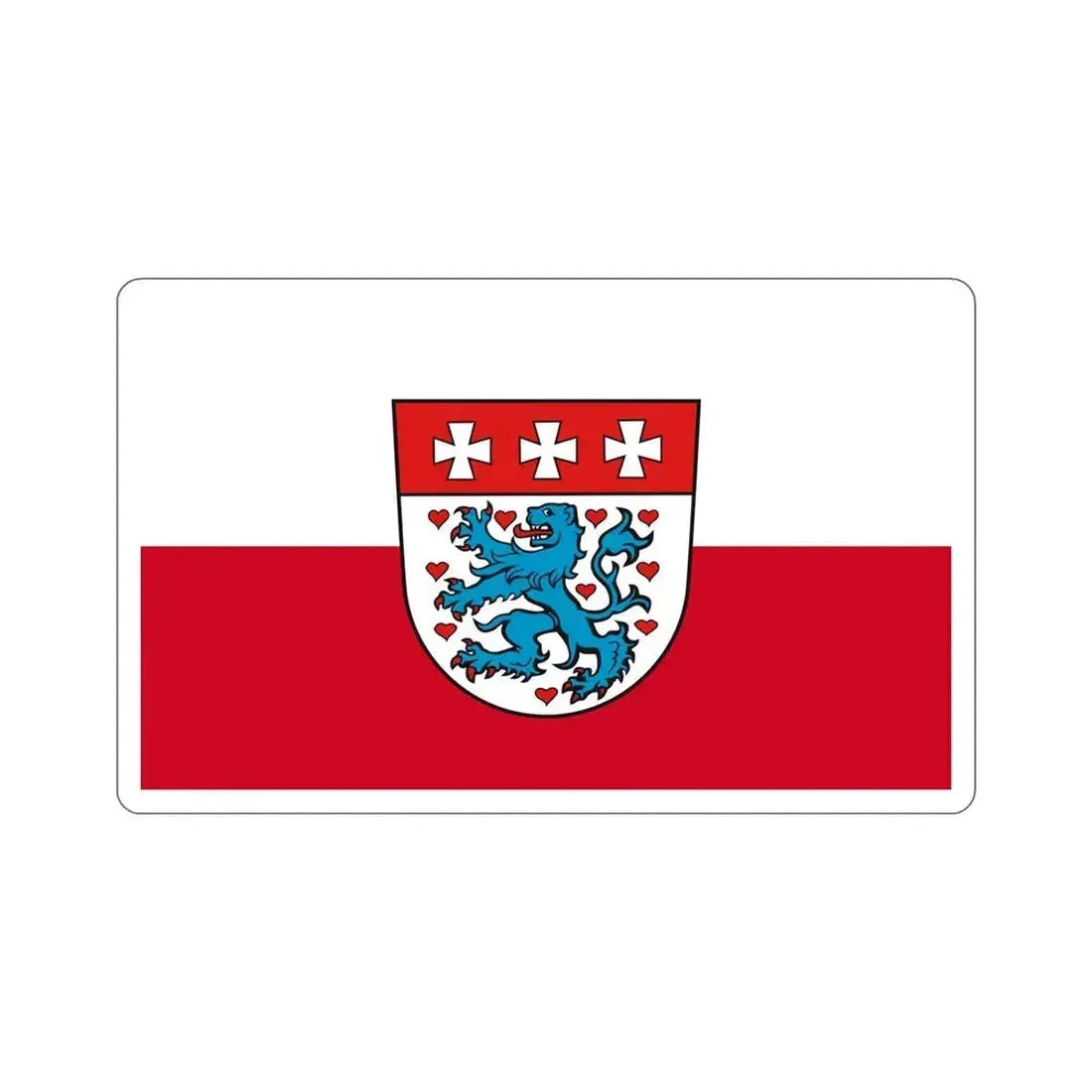 Flag of Uelzen Germany STICKER Vinyl Die-Cut Decal 6 Inch - The Sticker Space
