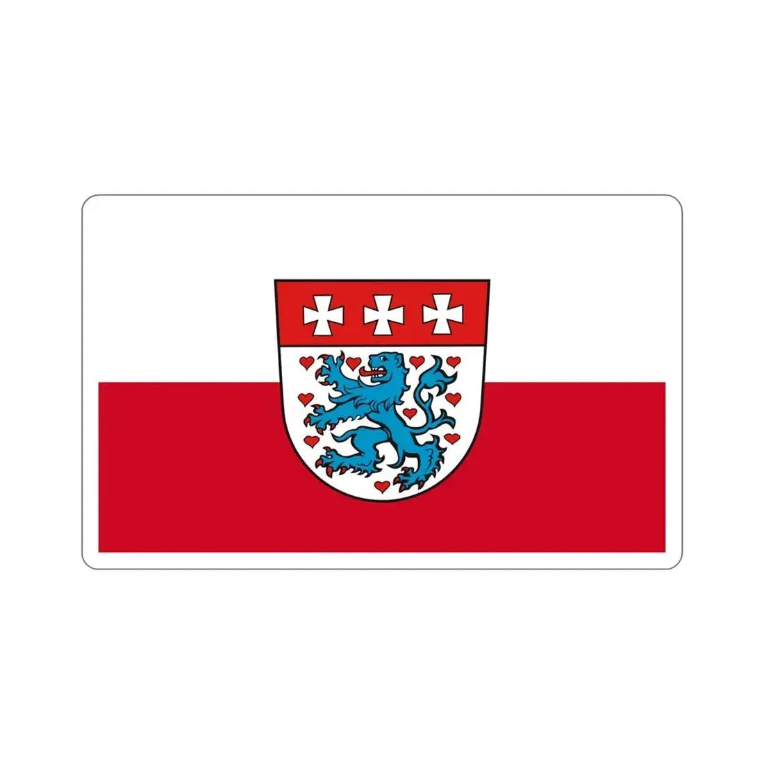 Flag of Uelzen Germany STICKER Vinyl Die-Cut Decal 6 Inch - The Sticker Space