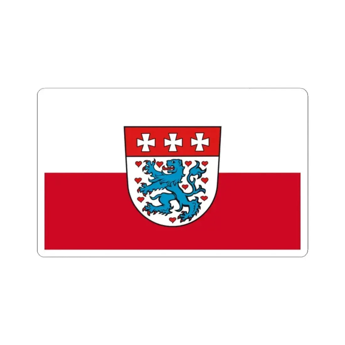 Flag of Uelzen Germany - STICKER Vinyl Kiss-Cut Decal 2 Inch White - The Sticker Space