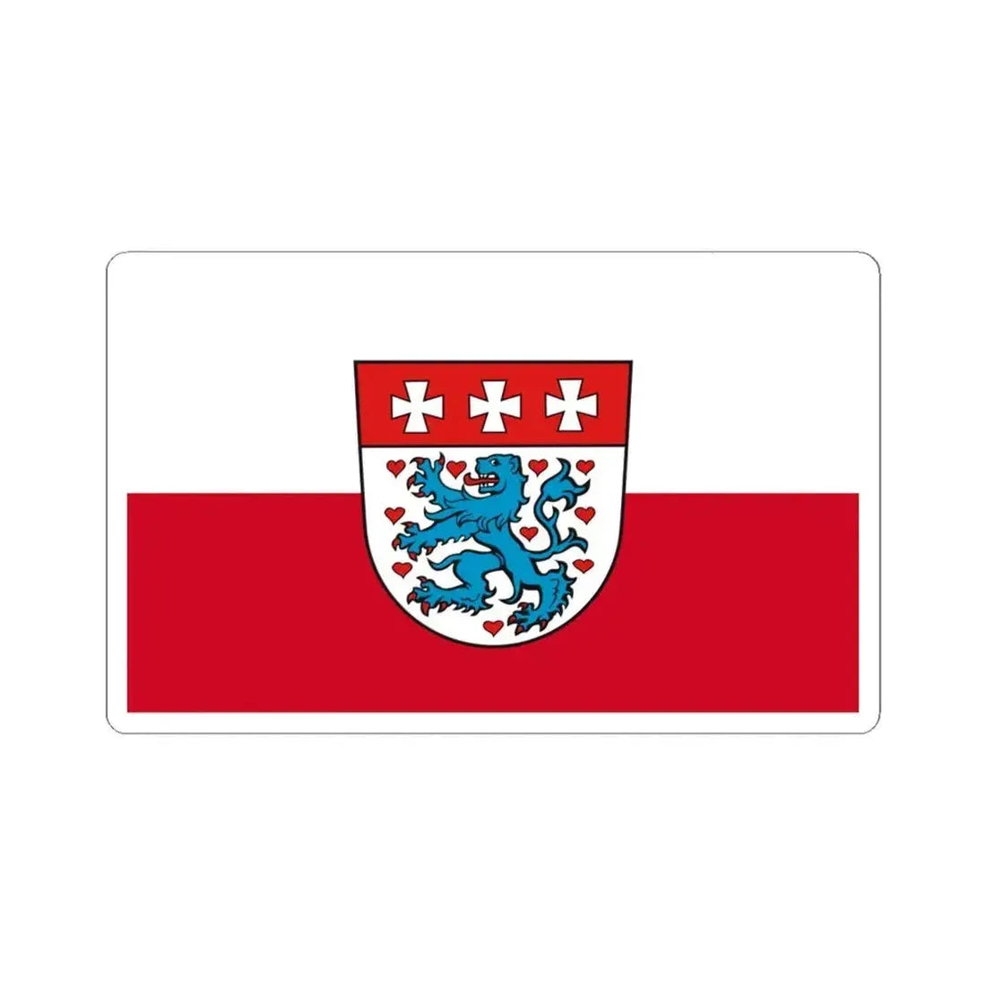 Flag of Uelzen Germany - STICKER Vinyl Kiss-Cut Decal 6 Inch White - The Sticker Space