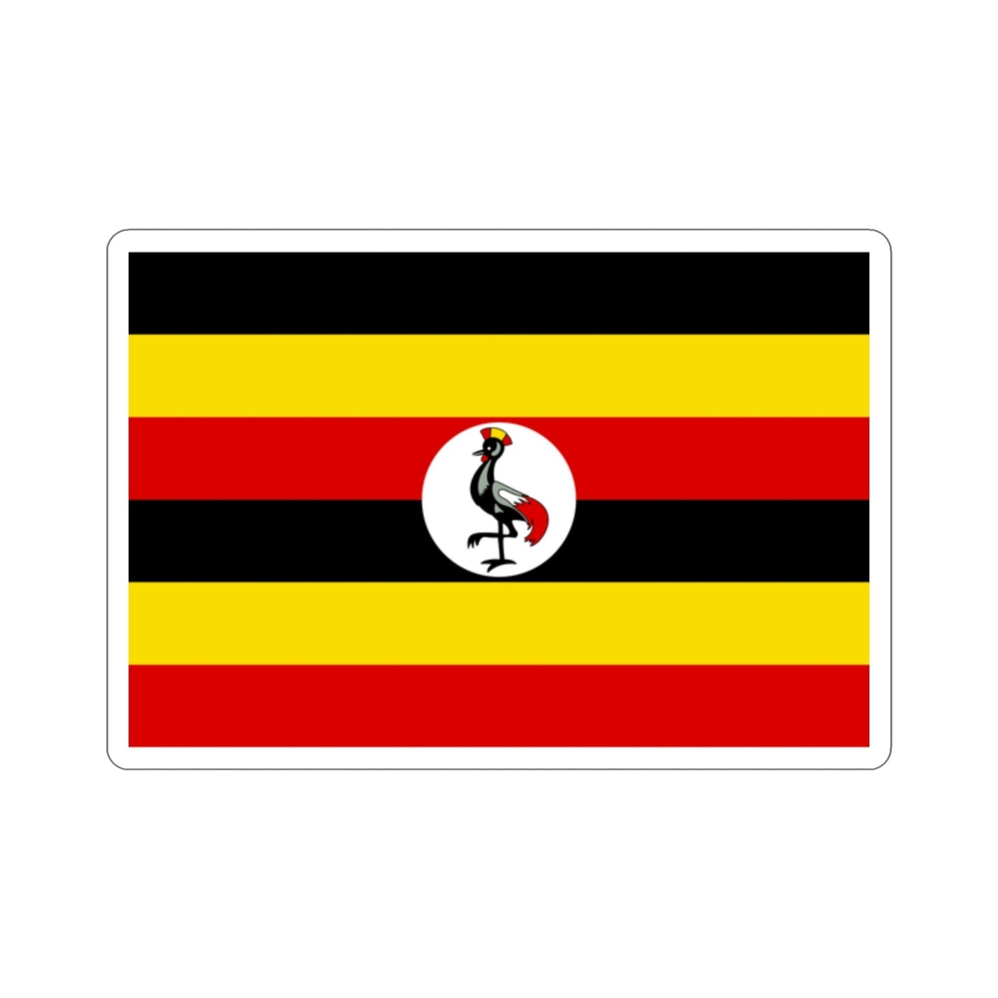 Flag of Uganda STICKER Vinyl Die-Cut Decal-2 Inch-The Sticker Space