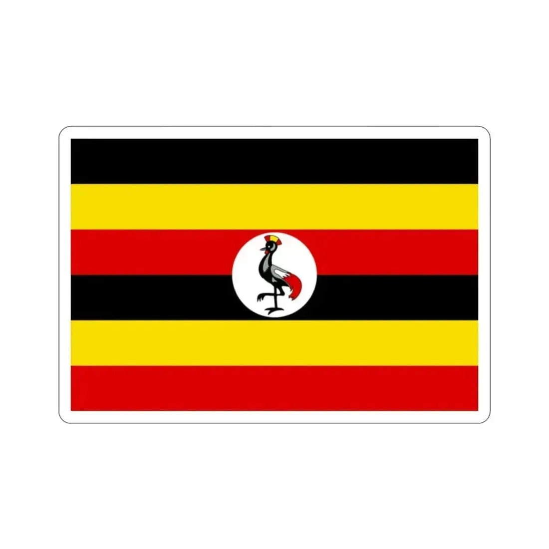 Flag of Uganda STICKER Vinyl Die-Cut Decal 2 Inch - The Sticker Space