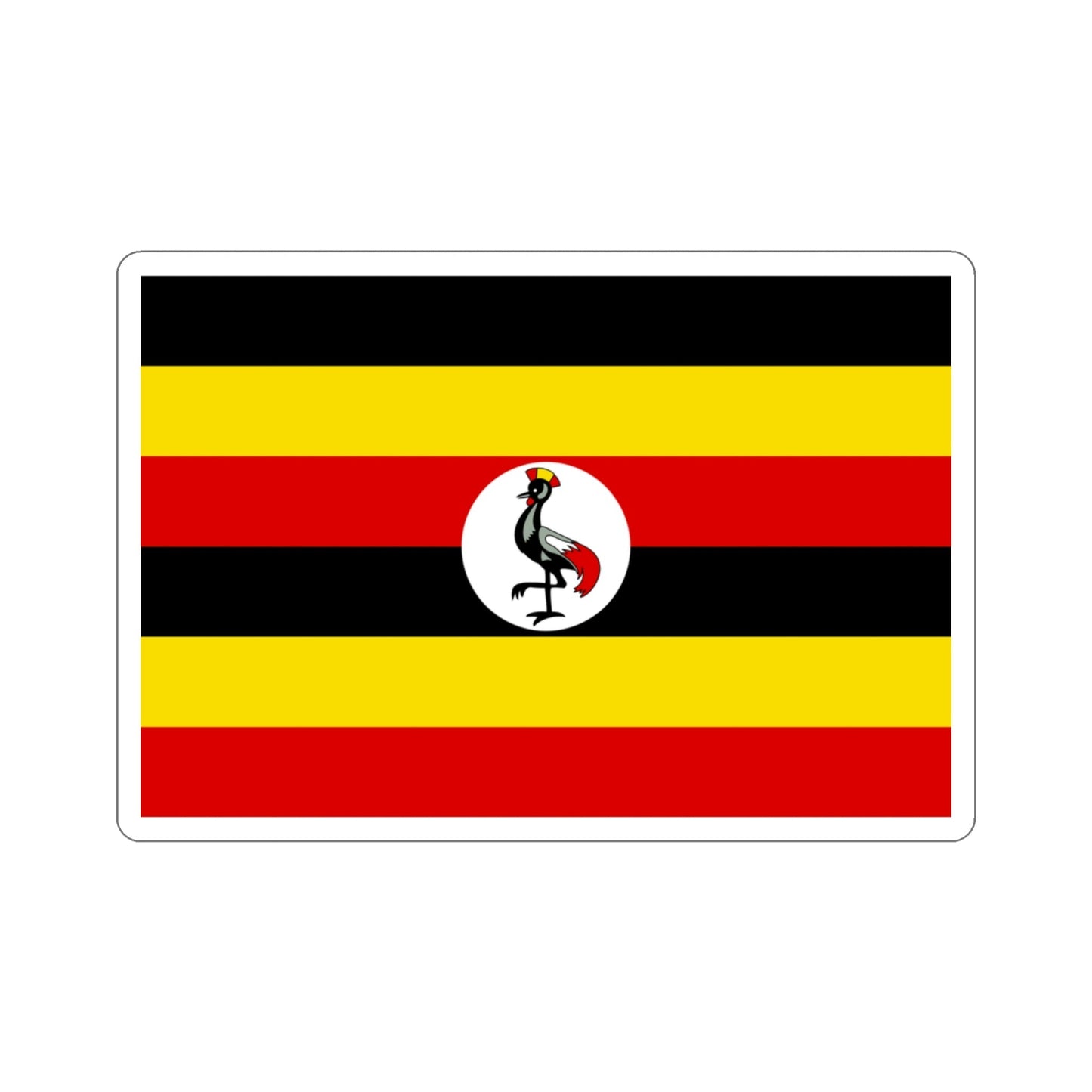 Flag of Uganda STICKER Vinyl Die-Cut Decal-3 Inch-The Sticker Space