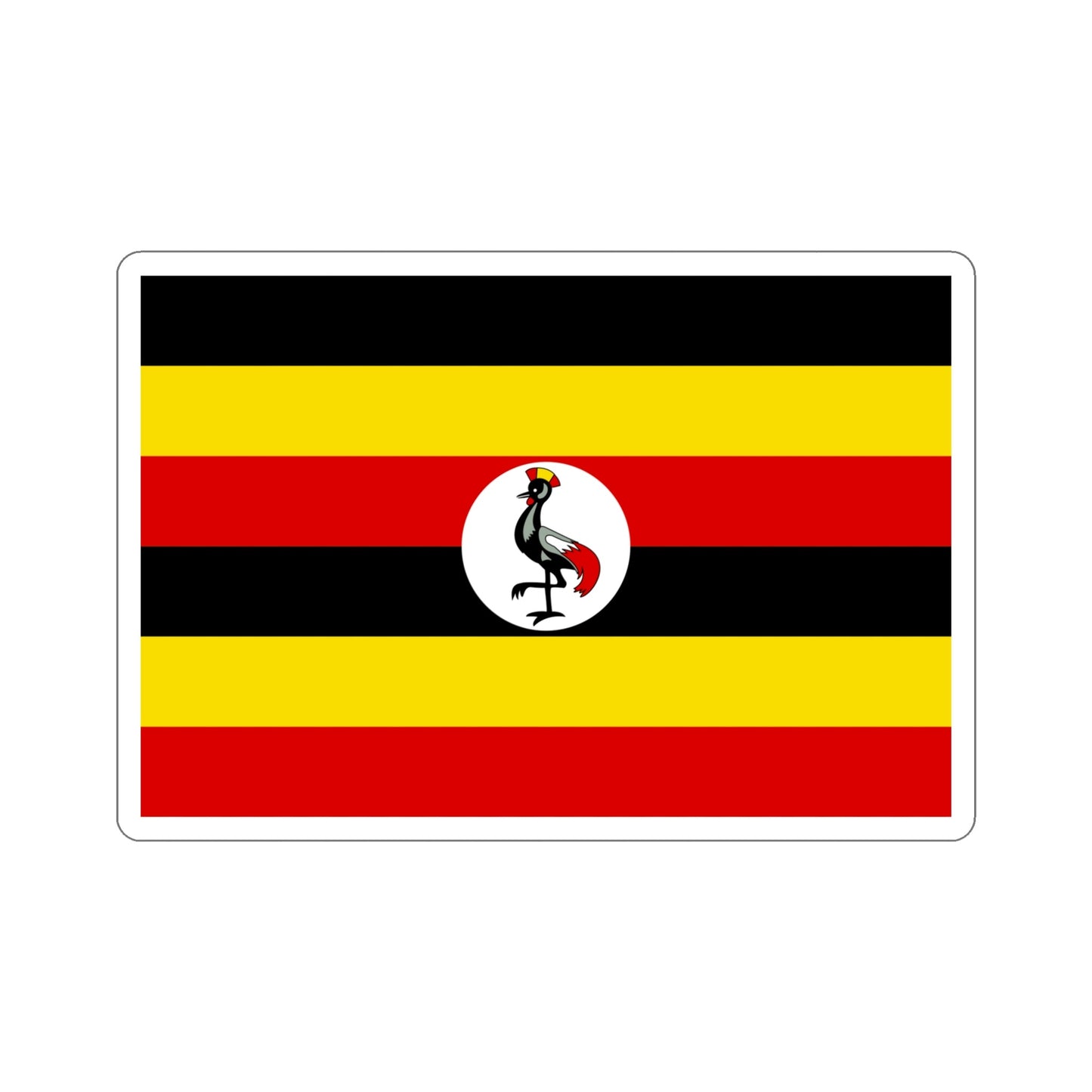 Flag of Uganda STICKER Vinyl Die-Cut Decal-5 Inch-The Sticker Space