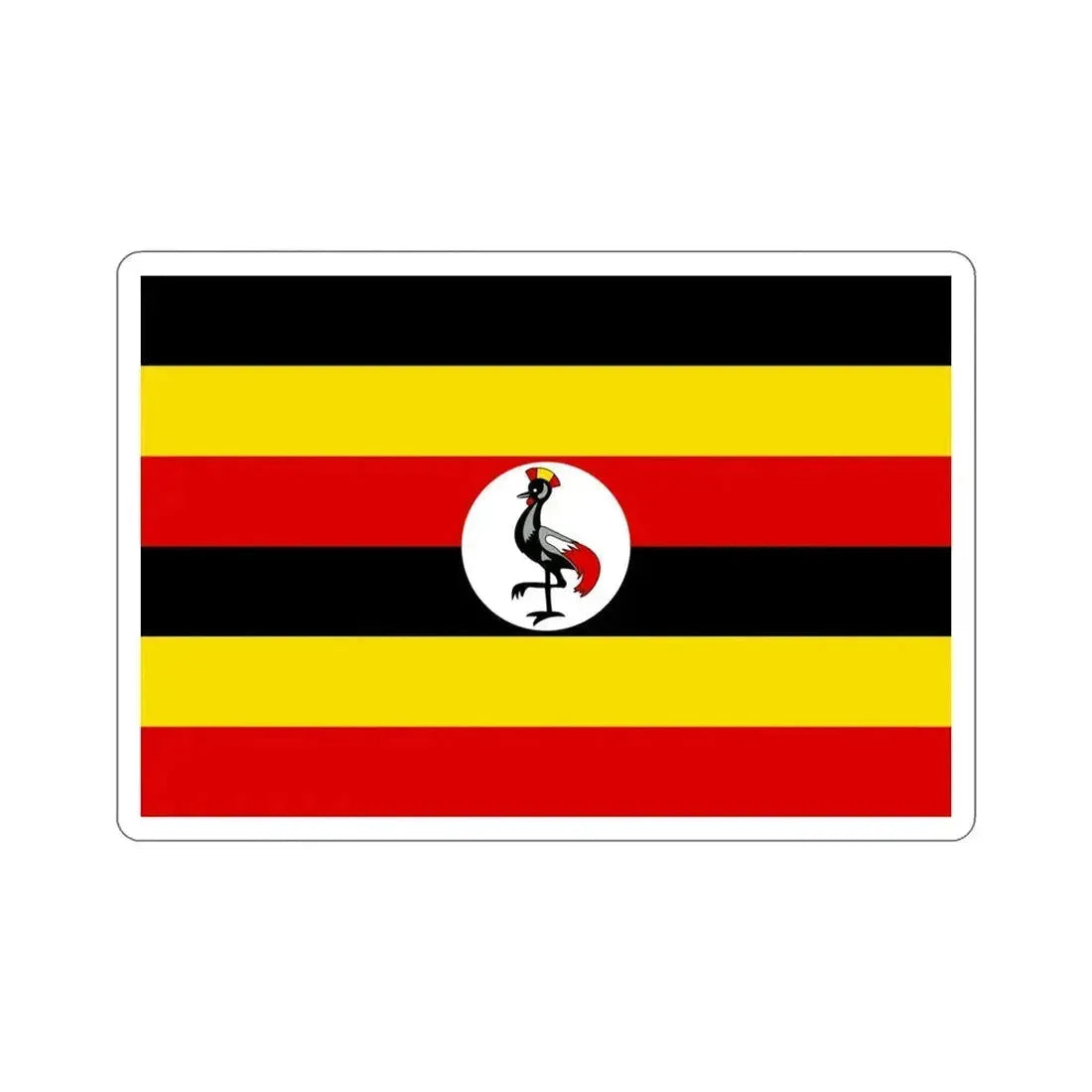 Flag of Uganda STICKER Vinyl Die-Cut Decal 5 Inch - The Sticker Space