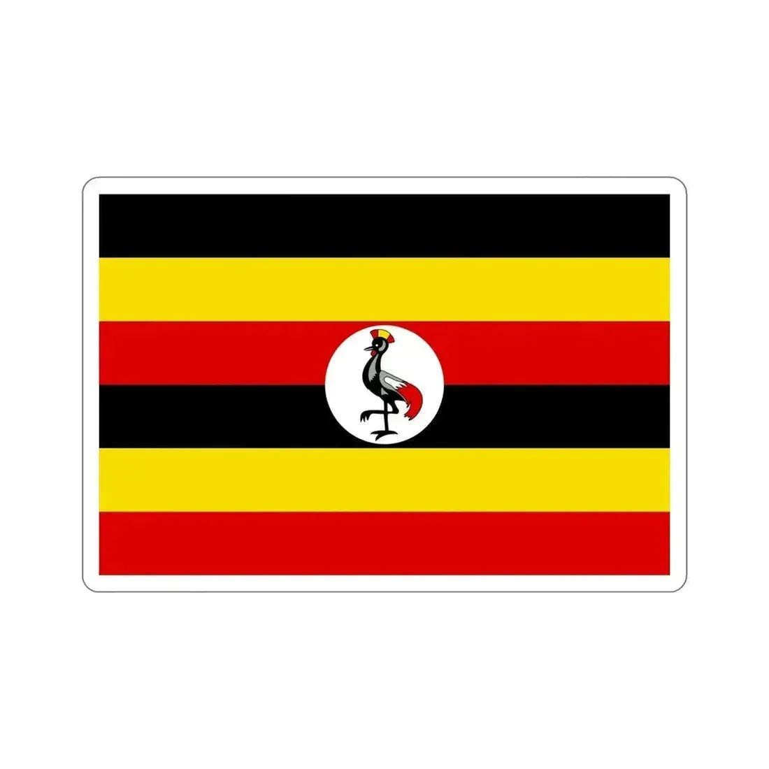 Flag of Uganda STICKER Vinyl Die-Cut Decal - The Sticker Space