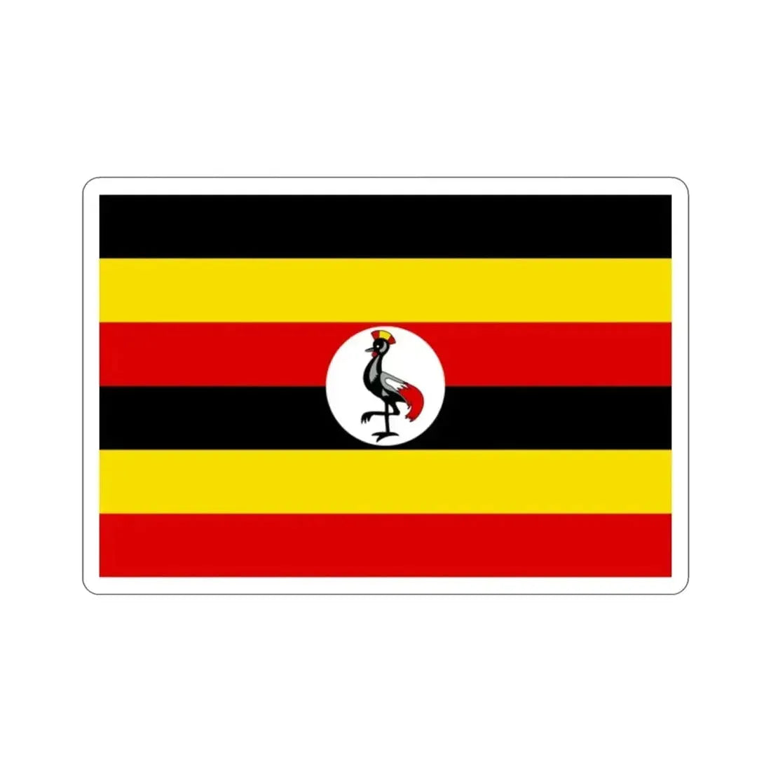 Flag of Uganda STICKER Vinyl Die-Cut Decal - The Sticker Space