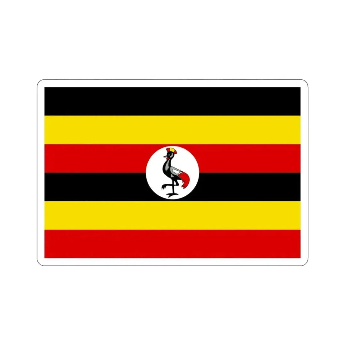 Flag of Uganda STICKER Vinyl Die-Cut Decal - The Sticker Space