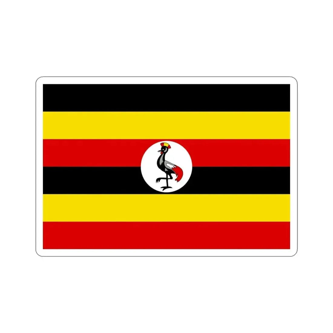 Flag of Uganda STICKER Vinyl Die-Cut Decal - The Sticker Space