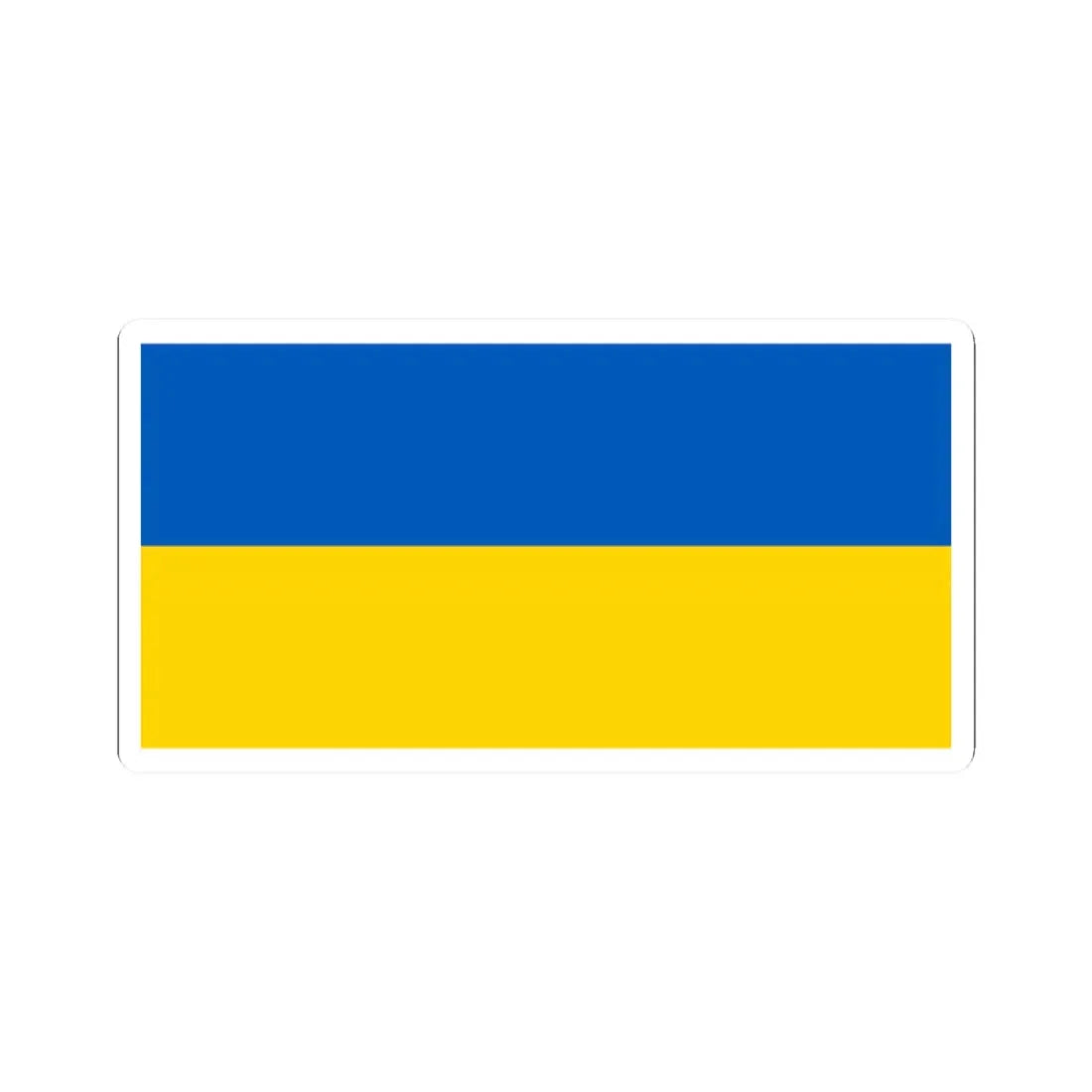 Flag of Ukraine 2-1 (Ukraine) STICKER Vinyl Kiss-Cut Decal 2 Inch White - The Sticker Space