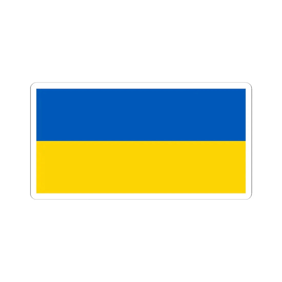 Flag of Ukraine 2-1 (Ukraine) STICKER Vinyl Kiss-Cut Decal 3 Inch White - The Sticker Space