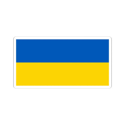 Flag of Ukraine 2-1 (Ukraine) STICKER Vinyl Kiss-Cut Decal 3 Inch White - The Sticker Space
