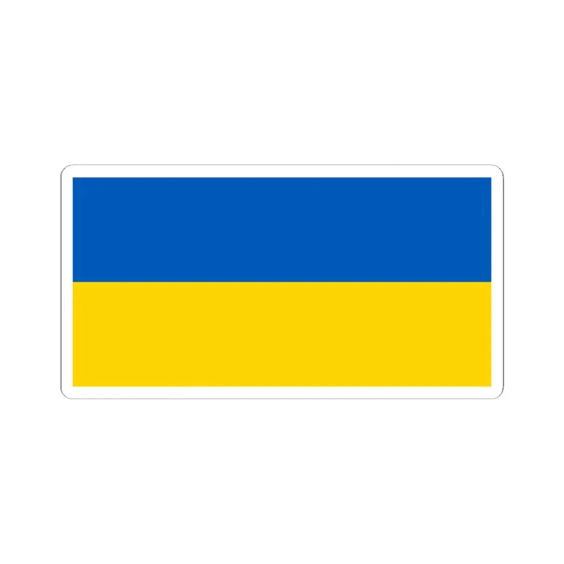 Flag of Ukraine 2-1 (Ukraine) STICKER Vinyl Kiss-Cut Decal 4 Inch White - The Sticker Space