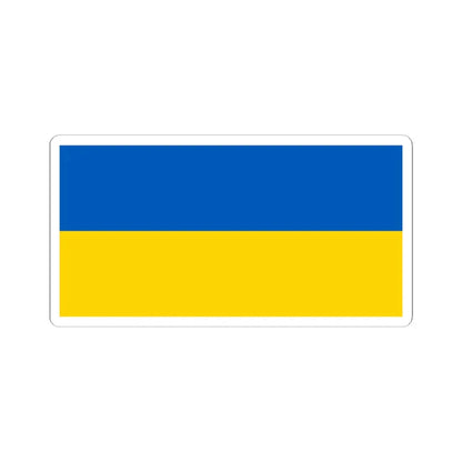 Flag of Ukraine 2-1 (Ukraine) STICKER Vinyl Kiss-Cut Decal 4 Inch White - The Sticker Space
