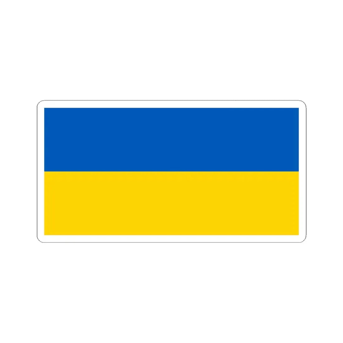 Flag of Ukraine 2-1 (Ukraine) STICKER Vinyl Kiss-Cut Decal 6 Inch White - The Sticker Space