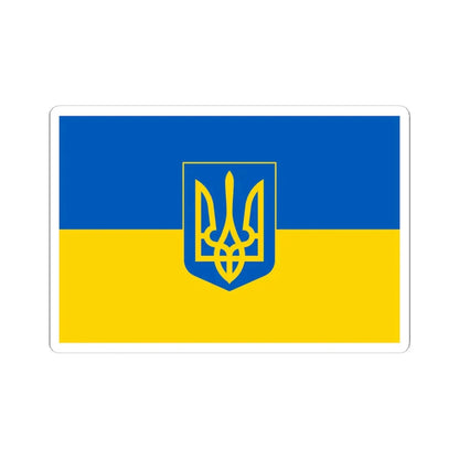 Flag of Ukraine 3 (Ukraine) STICKER Vinyl Kiss-Cut Decal 6 Inch White - The Sticker Space