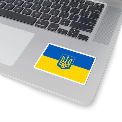 Flag of Ukraine 3 (Ukraine) STICKER Vinyl Kiss-Cut Decal - The Sticker Space