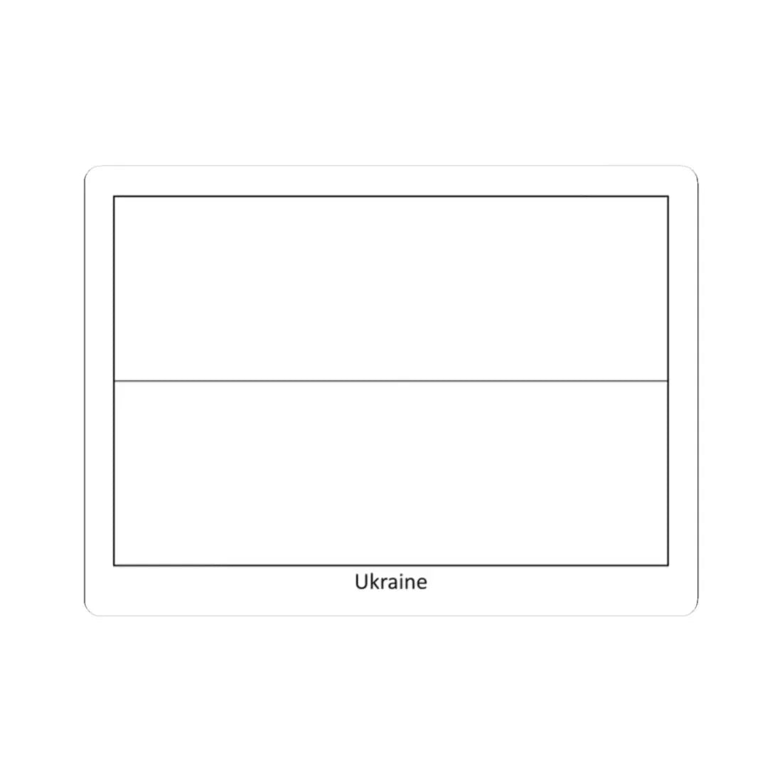 Flag of Ukraine colouring page (Ukraine) STICKER Vinyl Kiss-Cut Decal 2 Inch White - The Sticker Space