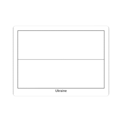 Flag of Ukraine colouring page (Ukraine) STICKER Vinyl Kiss-Cut Decal 2 Inch White - The Sticker Space