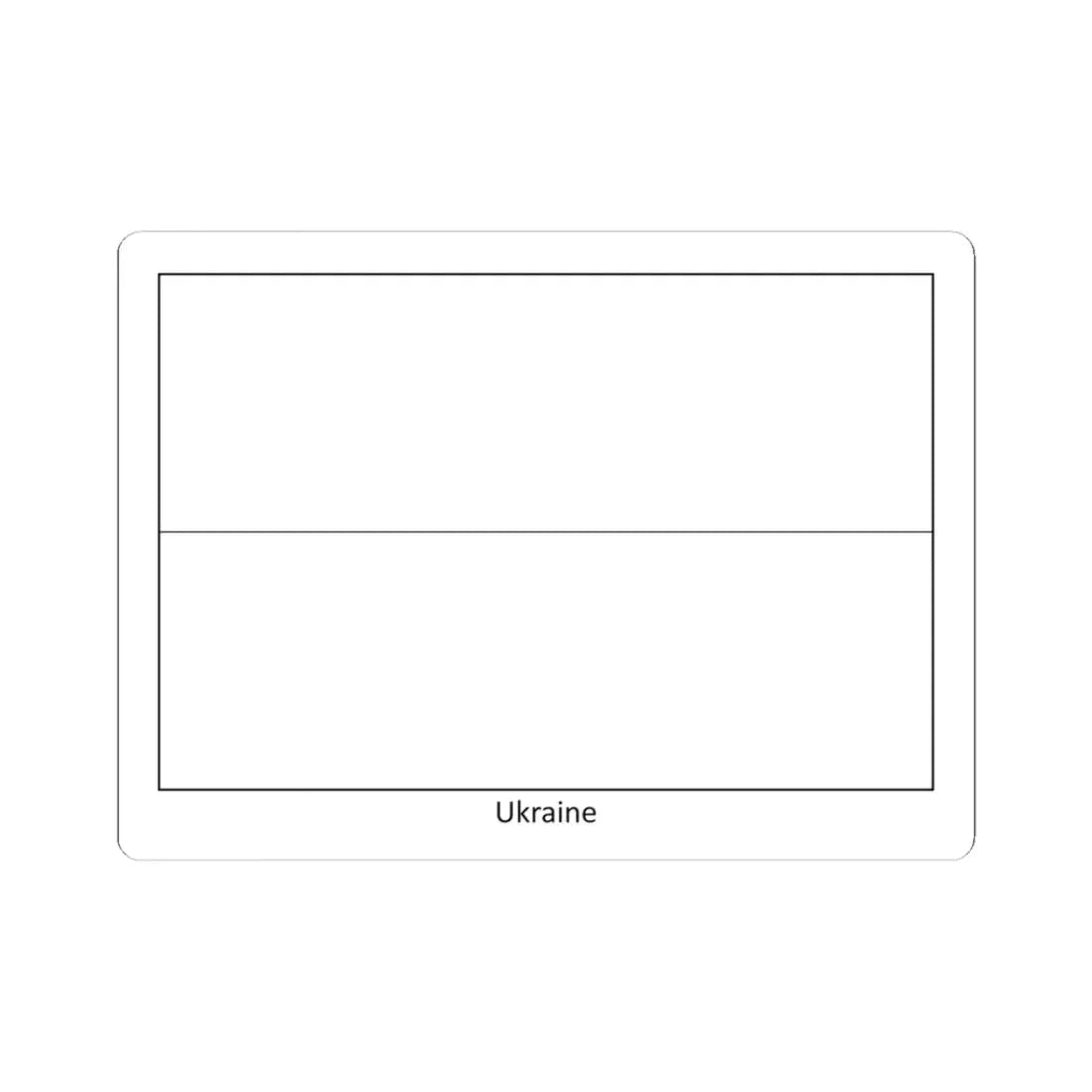 Flag of Ukraine colouring page (Ukraine) STICKER Vinyl Kiss-Cut Decal 3 Inch White - The Sticker Space