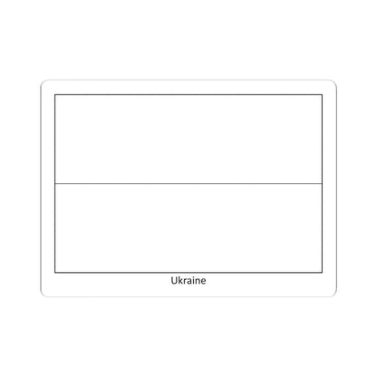 Flag of Ukraine colouring page (Ukraine) STICKER Vinyl Kiss-Cut Decal 3 Inch White - The Sticker Space