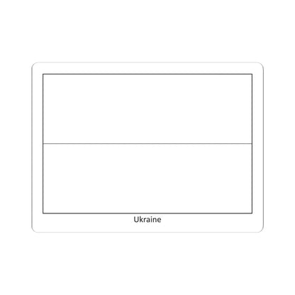 Flag of Ukraine colouring page (Ukraine) STICKER Vinyl Kiss-Cut Decal 4 Inch White - The Sticker Space