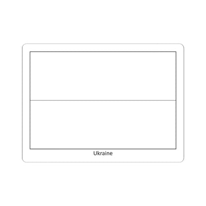 Flag of Ukraine colouring page (Ukraine) STICKER Vinyl Kiss-Cut Decal 6 Inch White - The Sticker Space