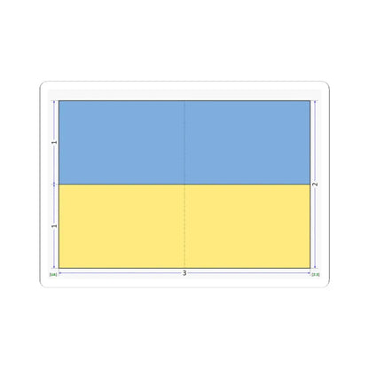 Flag of Ukraine construction sheet (Ukraine) STICKER Vinyl Kiss-Cut Decal 3 Inch White - The Sticker Space