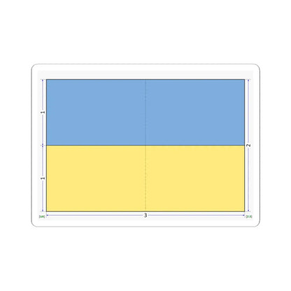 Flag of Ukraine construction sheet (Ukraine) STICKER Vinyl Kiss-Cut Decal 6 Inch White - The Sticker Space