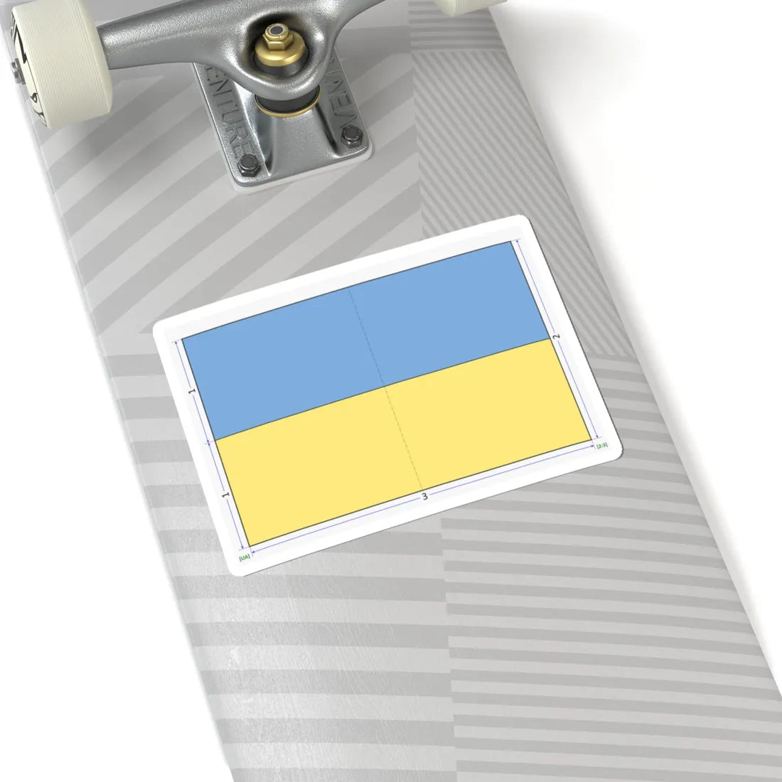 Flag of Ukraine construction sheet (Ukraine) STICKER Vinyl Kiss-Cut Decal - The Sticker Space