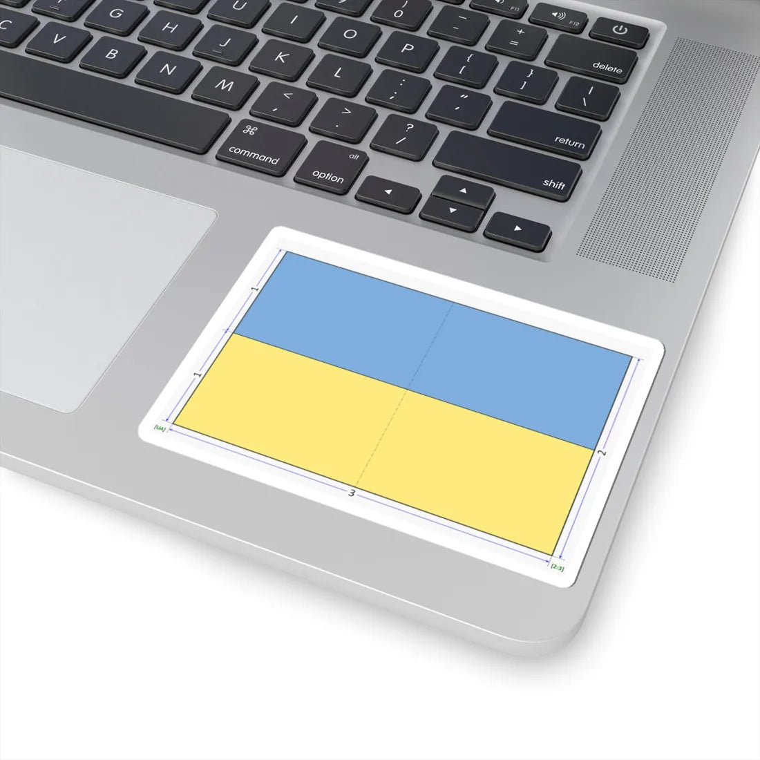 Flag of Ukraine construction sheet (Ukraine) STICKER Vinyl Kiss-Cut Decal - The Sticker Space