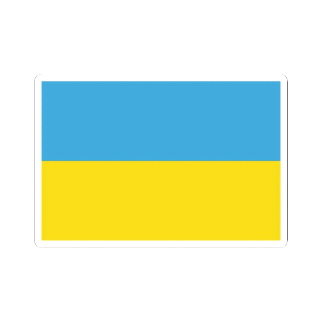 Flag of Ukraine light colors (Ukraine) STICKER Vinyl Kiss-Cut Decal 2 Inch White - The Sticker Space