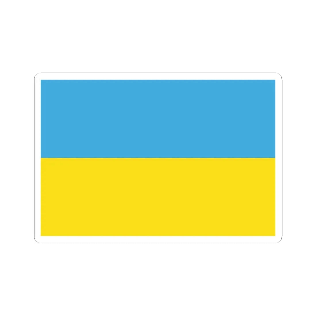 Flag of Ukraine light colors (Ukraine) STICKER Vinyl Kiss-Cut Decal 3 Inch White - The Sticker Space