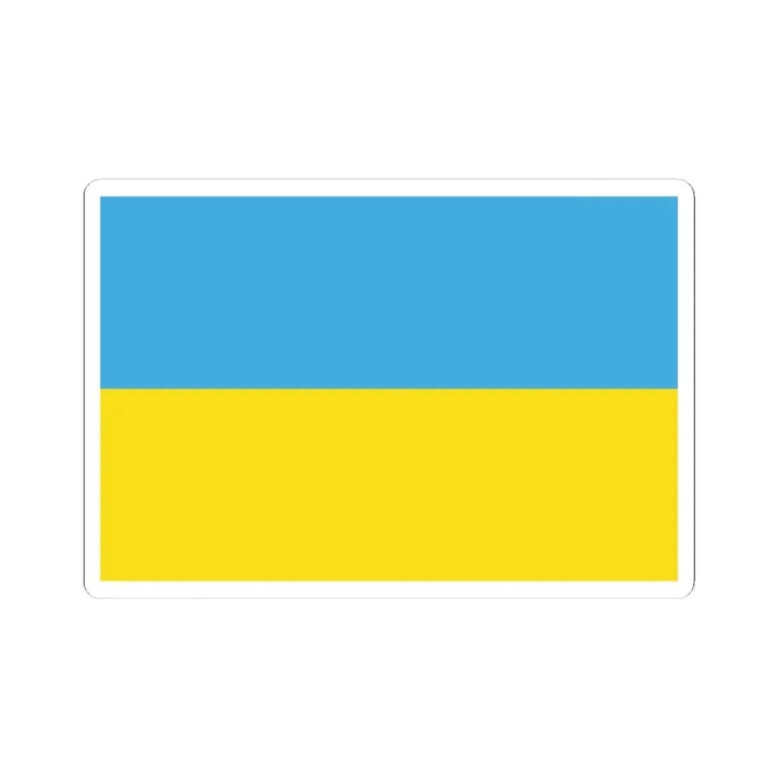 Flag of Ukraine light colors (Ukraine) STICKER Vinyl Kiss-Cut Decal 4 Inch White - The Sticker Space