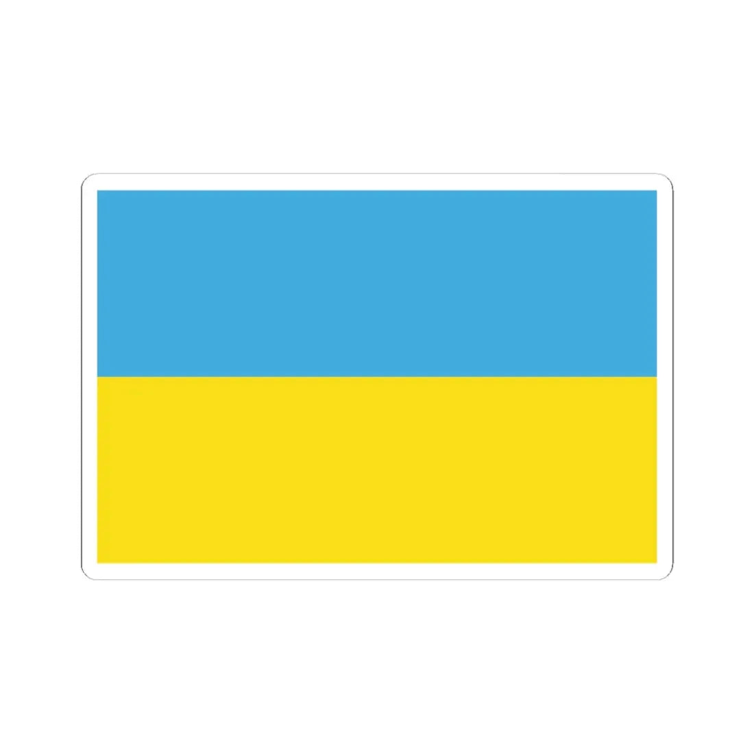 Flag of Ukraine light colors (Ukraine) STICKER Vinyl Kiss-Cut Decal 6 Inch White - The Sticker Space