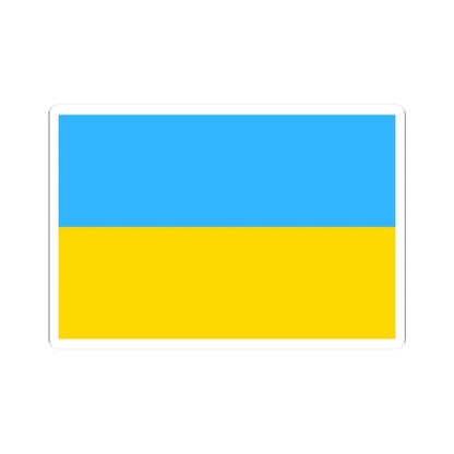 Flag of Ukraine Soviet shade 3-2 (Ukraine) STICKER Vinyl Kiss-Cut Decal 2 Inch White - The Sticker Space