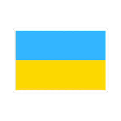 Flag of Ukraine Soviet shade 3-2 (Ukraine) STICKER Vinyl Kiss-Cut Decal 3 Inch White - The Sticker Space