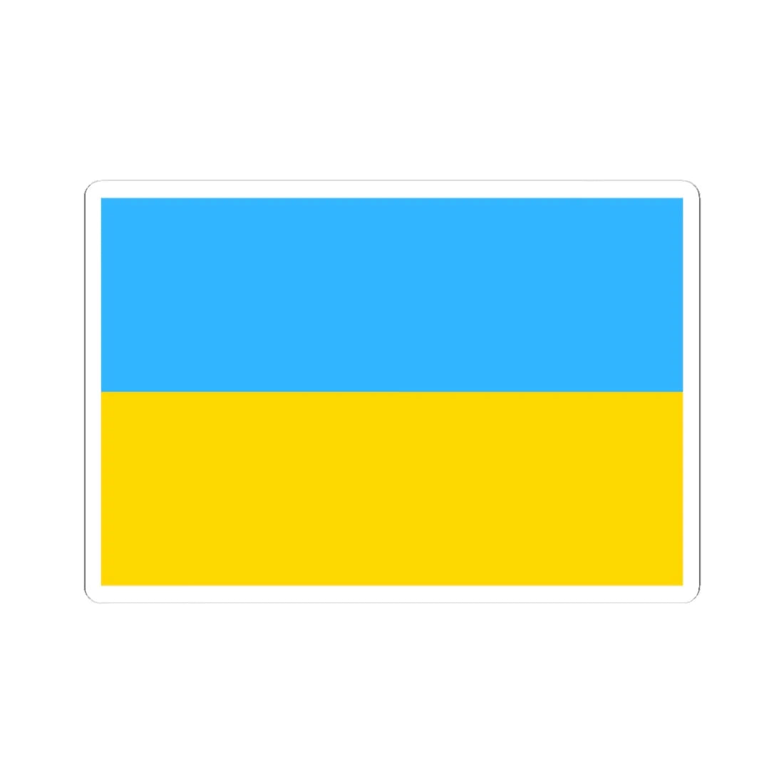 Flag of Ukraine Soviet shade 3-2 (Ukraine) STICKER Vinyl Kiss-Cut Decal 4 Inch White - The Sticker Space